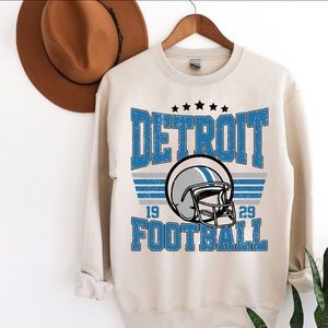Detroit lions crew neck sweatshirt